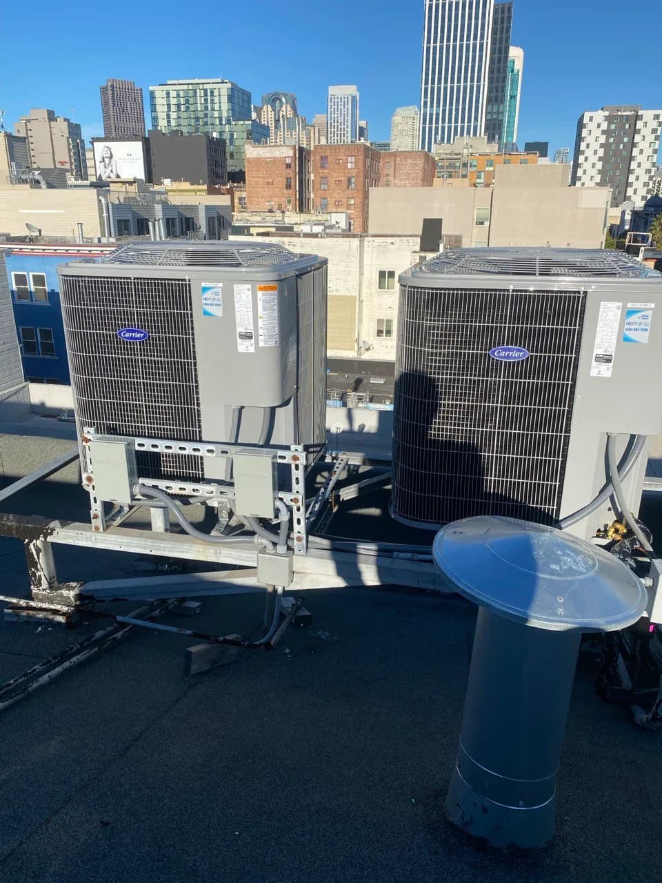Residential air conditioning condenser installed by Next HVAC
